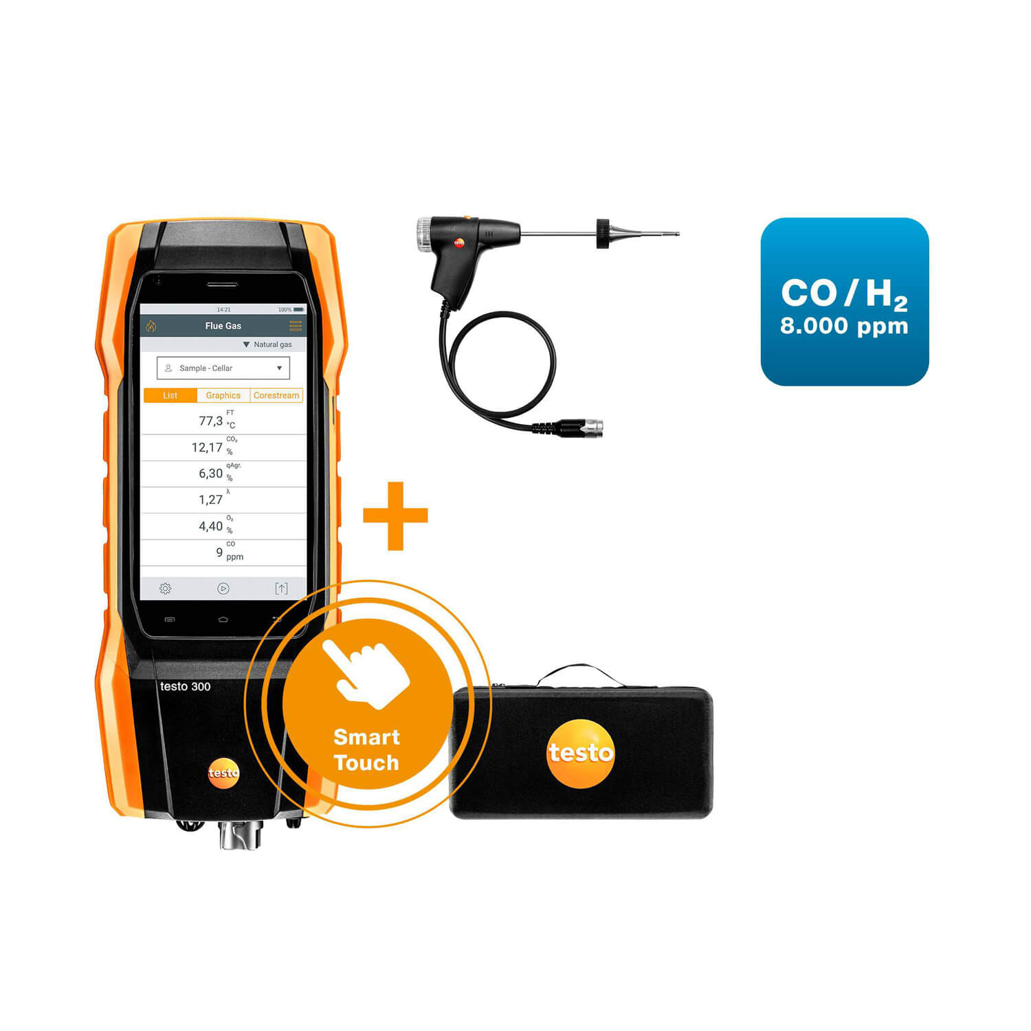 Máy đo khí thải testo 300 kit 2