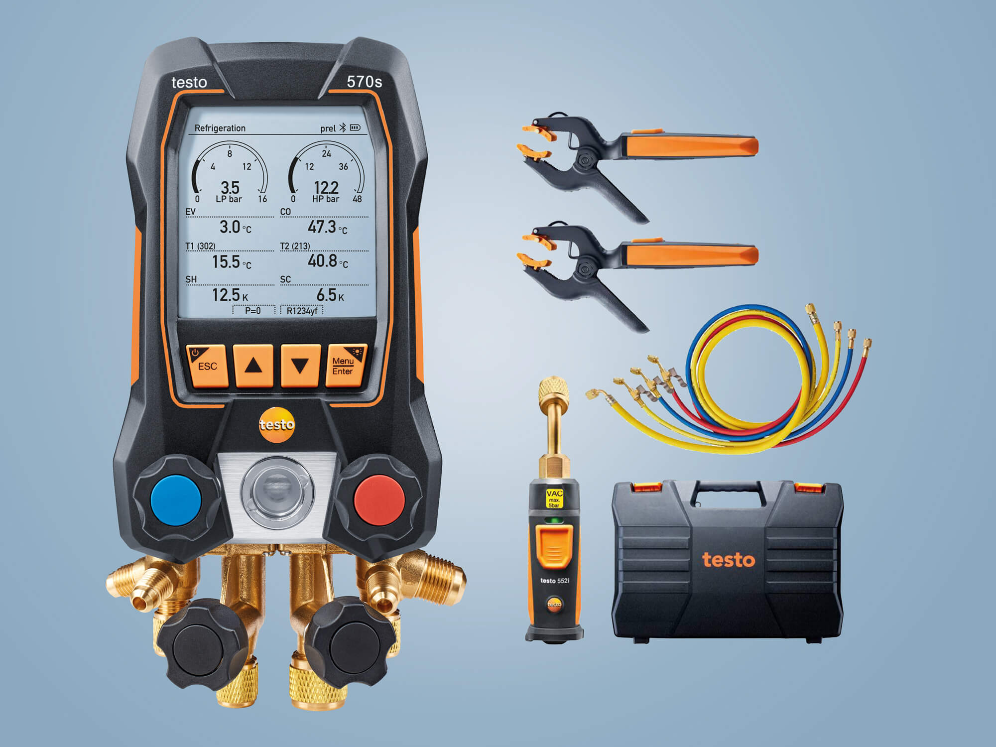 0564 5703 bộ thiết bị đo cho hút chân không testo 570s có ống nạp gas