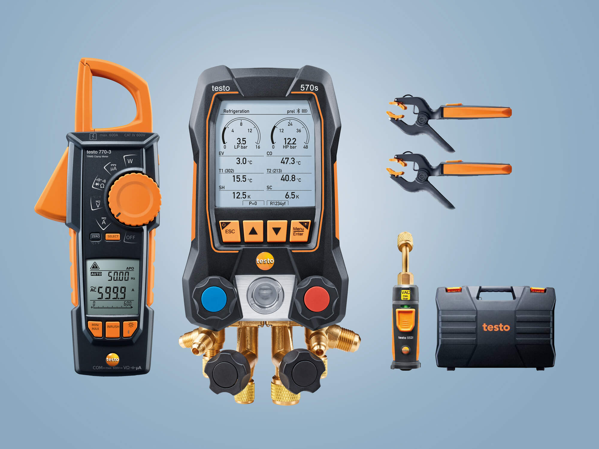 0564 5704 bộ thiết bị đo cho hút chân không testo 570s có ampe kìm