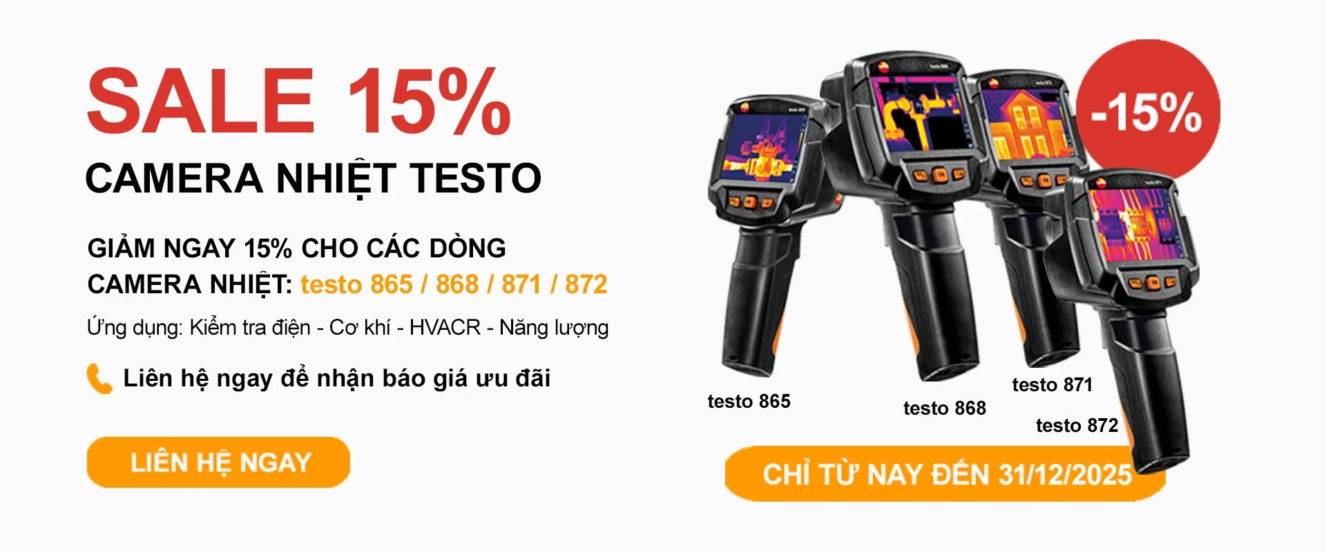 Chương trình giảm giá khi mua máy ảnh nhiệt testo