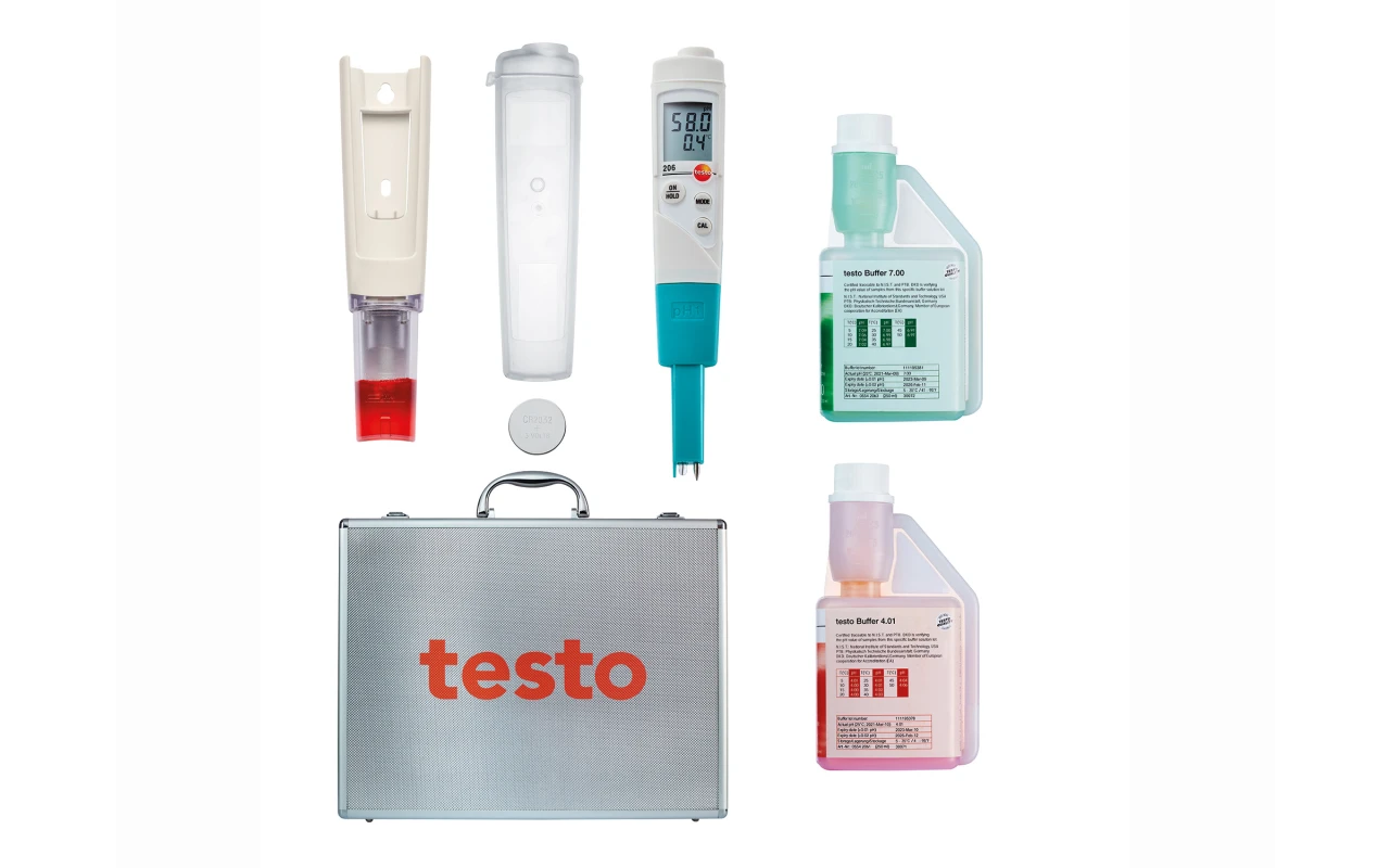 testo 206-pH1 starter set - Bộ thiết bị đo pH/nhiệt độ cho chất lỏng
