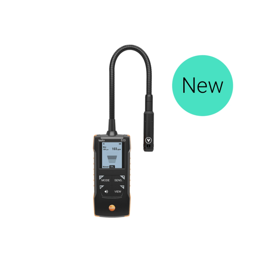 testo 513 - thiết bị phát hiện rò rỉ khí với đầu dò linh hoạt