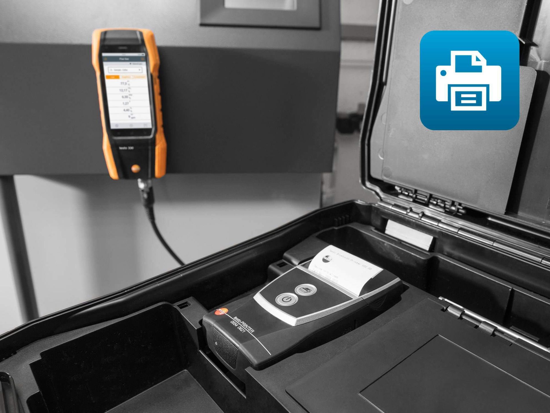 Máy in nhanh kết nối với testo 300