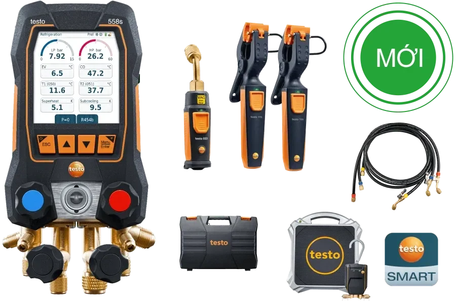Bộ máy đo điện lạnh testo 558s dành cho các chuyên gia