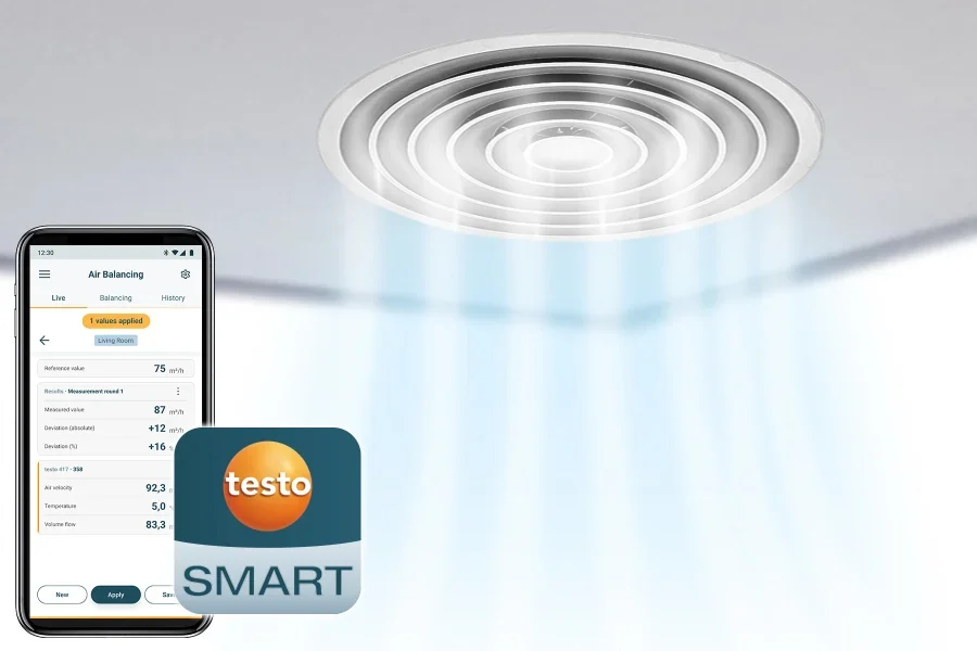 chương trình đo lường Air balancing Pro trên Smart App