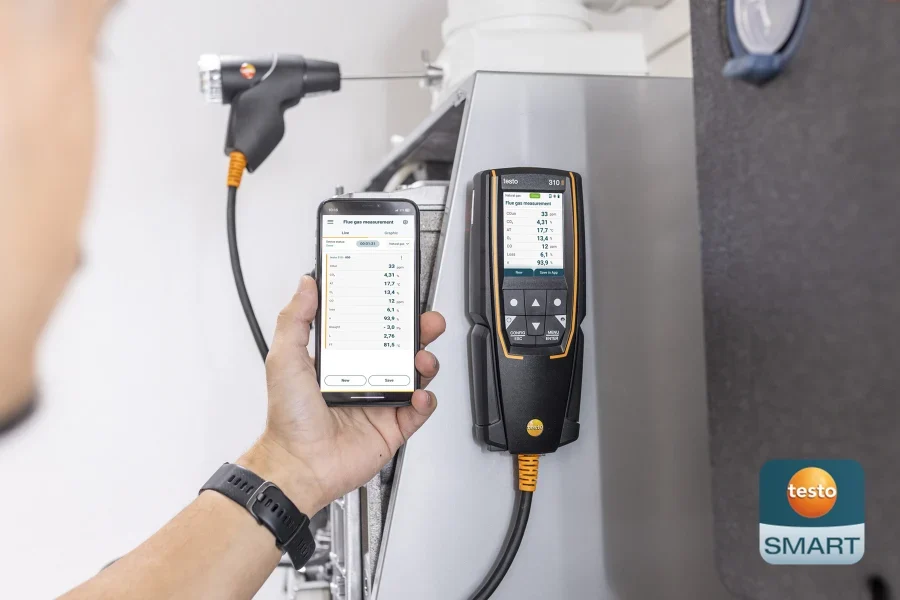 đo khí thải chuyên nghiệp với testo 310 ll
