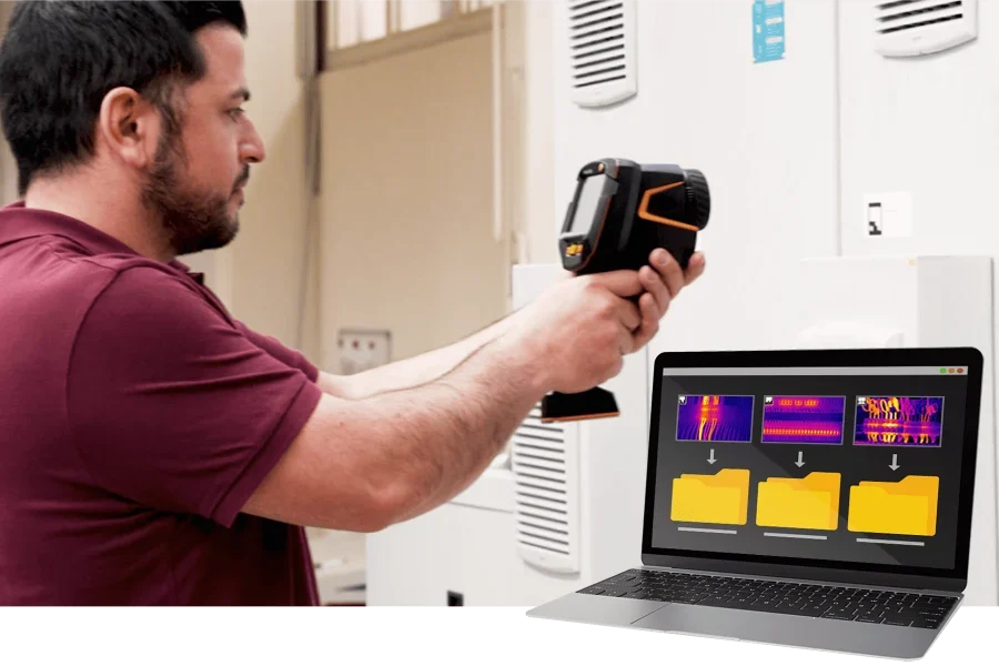 tình năng testo SiteRecognition trên máy ảnh nhiệt