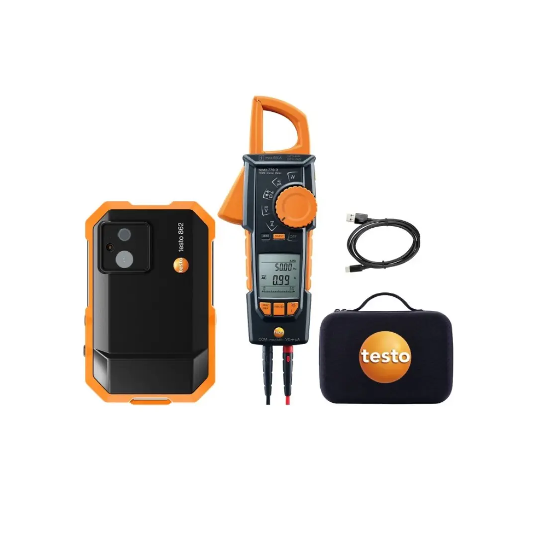 Máy ảnh nhiệt (256 × 192 pixel) và ampe kìm - testo 862-2 Electrical Kit